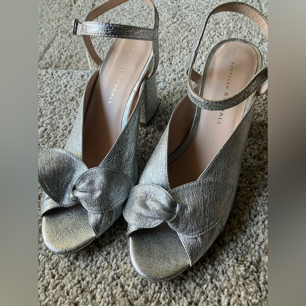 Loeffler Randall Silver Bow Heels